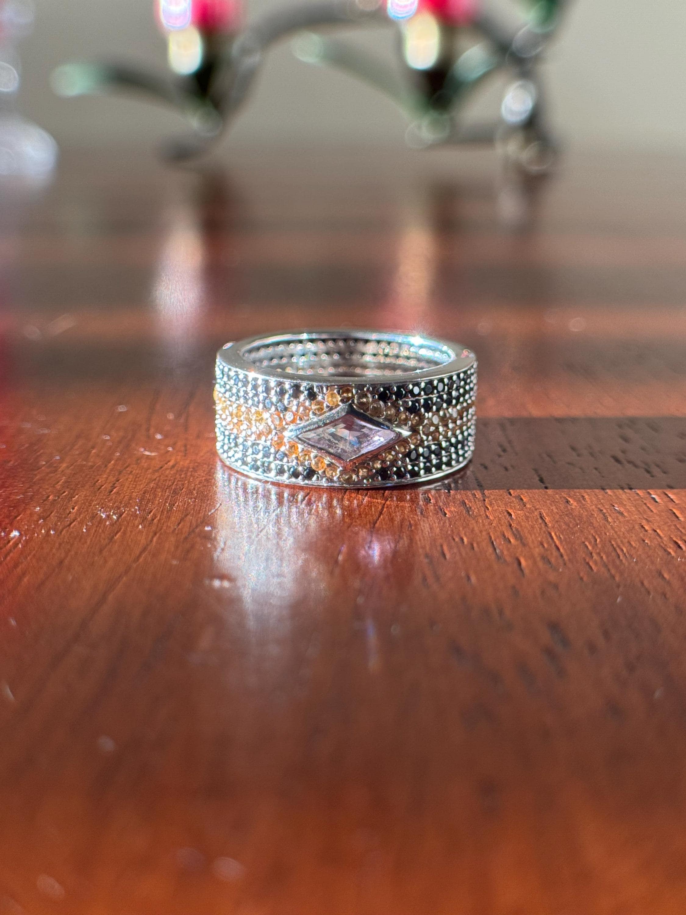 Black Diamond, Ametrine, & Citrine Ring – 2.1 cts of Natural Diamonds