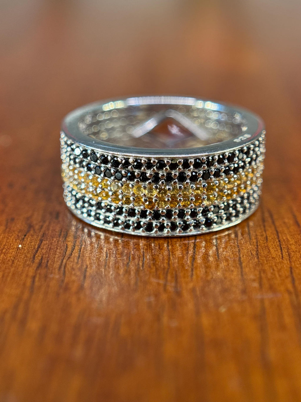 Black Diamond, Ametrine, & Citrine Ring – 2.1 cts of Natural Diamonds